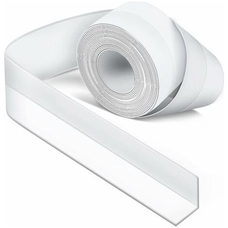 Mastic silicone blanc, idéal pour l'étanchéité des salles de bain et des baignoires, ruban d'étanchéité, résistant à la moisissure et à l'eau, ruban flexible pour une utilisation en cuisine. (1/3)
