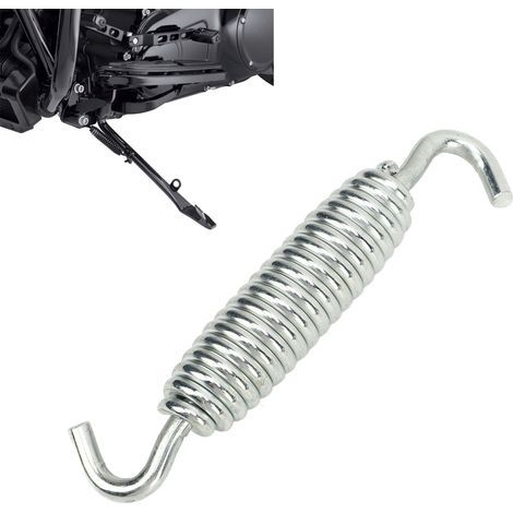 Support de repose-pieds universel pour moto de 3-7/8 po avec ressort chromé argenté (1/5)