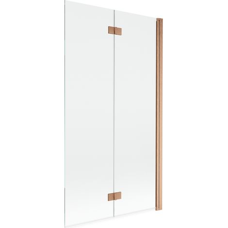 Mexen Mist mampara de ducha de 2 hojas lado derecho 100 x 150 cm, transparente, cobre cepillado - 8A9-100-002-65-00-P (1/5)