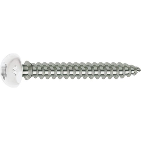 Vis de pose en rénovation menuiserie pvc - Teinte : Brun 8003 - MUSTAD