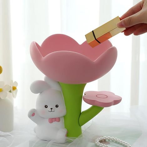 Statue De Lapin - Ornements De Rangement Pour Clés - Bol de Rangement pour (1/4)