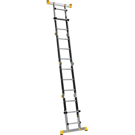 Centaure – Échelle télescopique articulée 5 positions – Largeur 72/63 cm – Charge max 150 kg – Hauteur 2.86 à 3.41 m – 510853 (1/5)