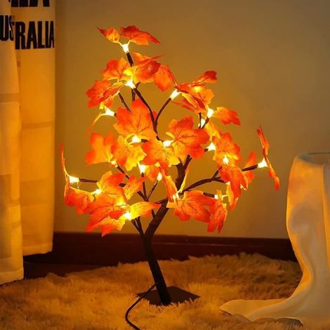 Lampe de chevet - - 18 pouces - 24 DEL - Orange - Décoratif et personnalisable (1/4)