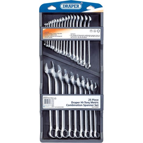 Draper Hi-Torq® Metric Combination Spanner Set – 25 Pieces (Model 26696) (1/5)