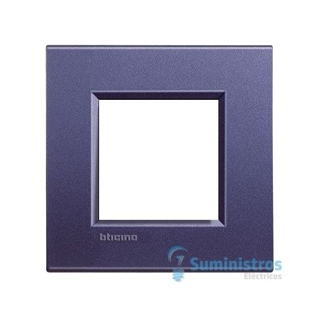 Placa cuadrada de 2 módulos Livinglight BTILNA4802CB