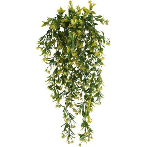 2pcs Lierre Artificielle Plante Artificielle Plantes Guirlande Vigne Jaune Artificielle Suspendue Vigne pour Intérieur Extérieur Jardin Clôture Treillis Balcon (1/5)