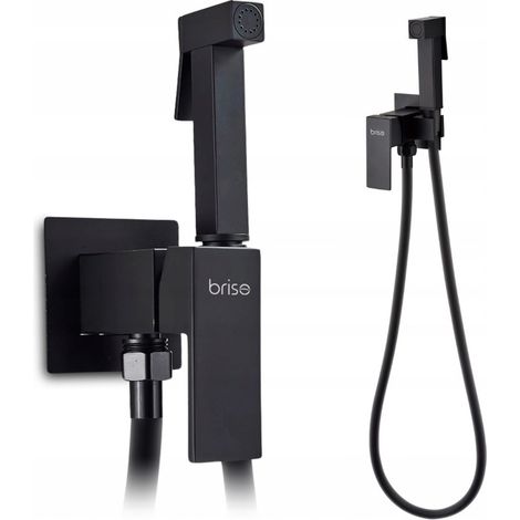 Robinet de bidet, robinet de bidet encastré, robinet de toilette, robinet de salle de bain, noir (1/5)