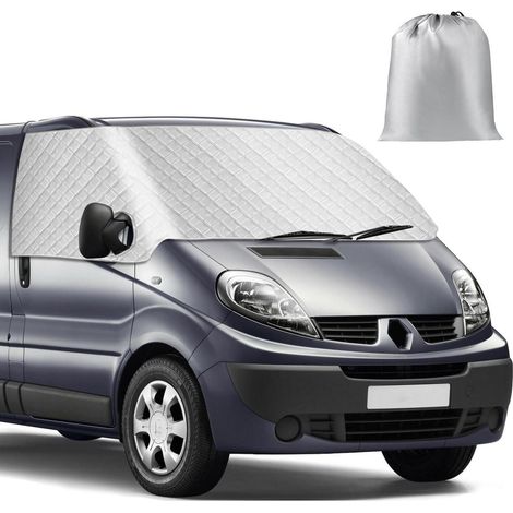 Windschutzscheibenabdeckung für Renault Trafic 2001-2014, Silber, Ganzjahres-Sonnenschutz (1/5)