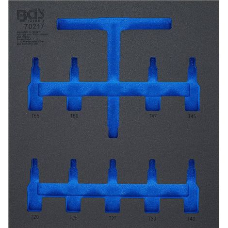 Insert de Servante d'Atelier 2/3 Vide - 40,8 x 3,8 x 56,7 cm - Compatible Art. 70217 - Organisation et Praticité - D-Work