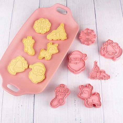 Emporte-pièces en plastique pour biscuits, décoration de gâteaux et biscuits, ustensiles de pâtisserie pour enfants (1/4)
