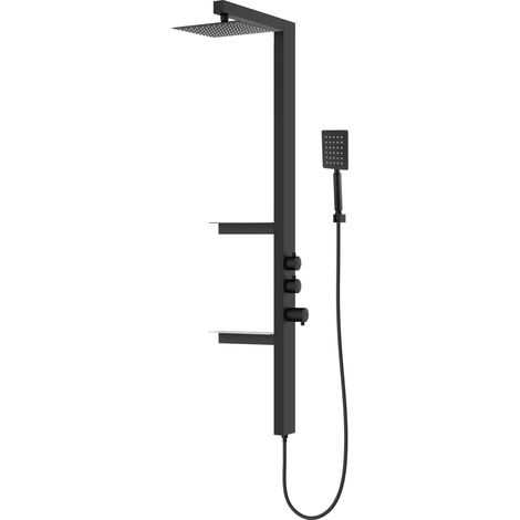 Badplaats Colonna Doccia Avalon 145 x 30 cm - Set Doccia in Alluminio con Miscelatore e Soffione (1/5)