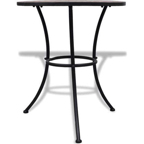 Table de jardin，Table de bistro Terre cuite 60 cm Mosaïque CFW43658 (1/5)
