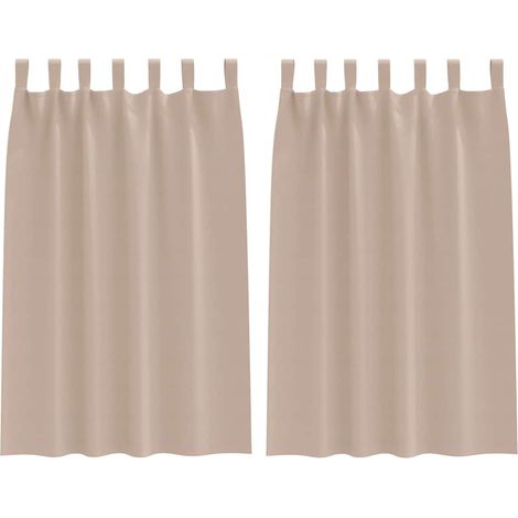 Maison Exclusive - Verdunkelungs-Vorhänge mit Ringen 2 pcs Taupe