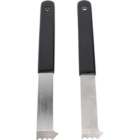 Arrache-pavés 2pcs Acier galvanisé avec grattoir à joints Outil extraction dalles jardin robuste (1/5)