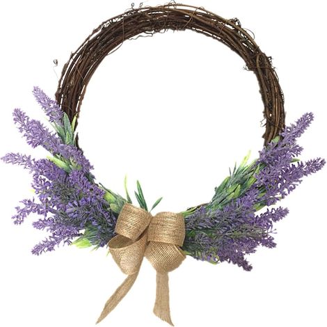 Couronne Porte Entrée en Plastique Guirlande Fleurie Réaliste, Décoration Murale Suspendue pour Maison, 1pc, Style Automne Discret Plusieurs Styles (1/5)