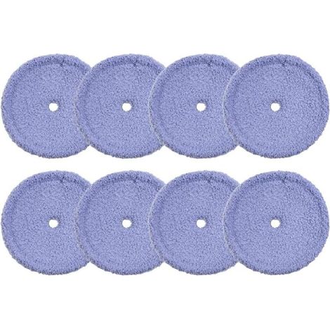 CSPARKV 8 Pièces Tampons de Vadrouille Lavables en Microfibre pour EVERYBOT Edge RS700 RS500 Accessoires de Remplacement pour Aspirateur Robot Chiffon de Vadrouille (1/5)