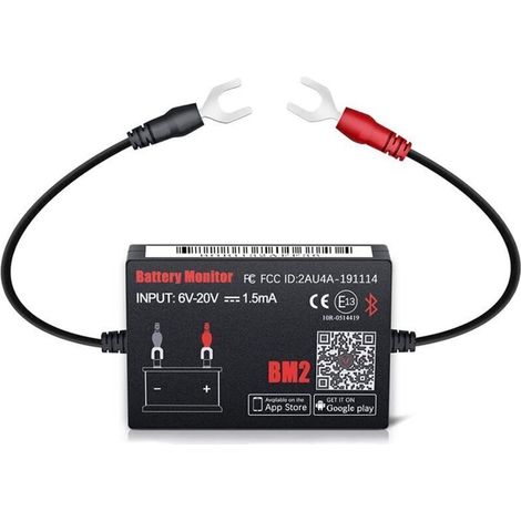 Outil de Diagnostic Batterie Test D'Analyseur Voiture Moniteur Bluetooth BM2 12V pour le TéLéPhone D'Android IOS