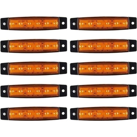 Feux de Position Camion 10PCS LED Feux De Signalisation Latéraux Feux de Gabarit Latéraux DC 12V LED Feux De Position CôTé Lampe Accessoires De Camion pour Bus Camions, Remorques