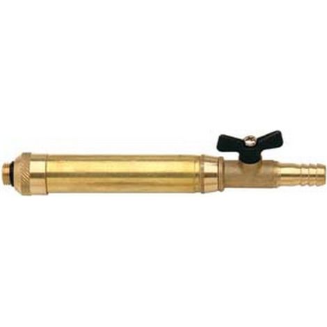 1PZ RUBINETTO A SFERA CON FARFALLA PER LANCIA IRRORAZIONE in ottone con portagomma con filtro a retina attacco maschio 1/4" attacco per il tubo gomma mm.10