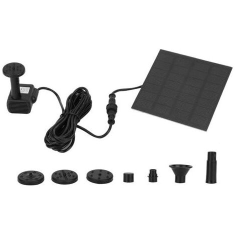 Kit de pompe solaire submersible pour fontaines, jardins, rocailles, bassins et piscines (1/5)