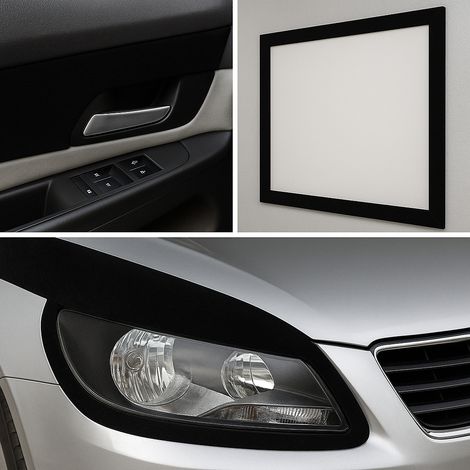 Nastro velluto nero adesivo   Pellicole decorative & wrapping - Misura: 200mm x 2 Metri