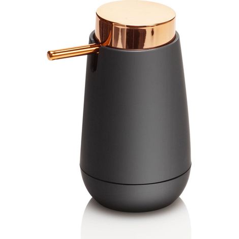 "Dispenser per sapone SHABBY nero in abs. gomma e metallo"
