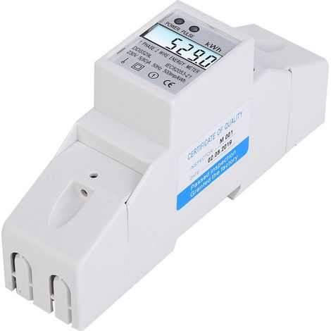 Compteur d'énergie domestique DDS529L, affichage LCD intelligent, monophasé 2P, montage sur rail DIN (1/5)
