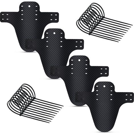 Lot de 4 Garde-Boue VTT et Vélo de Route Ajustables avec Attaches Câbles Protection Boue Avant et Arrière (1/5)
