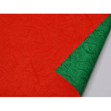 L'Arcolaio Rotolo Bobina Riso Decorazione Natale H 1 Mt L 40 Mt Bicolore Ppl Rosso Verde
