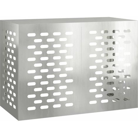 vidaXL Air Conditioner Cover Silver 100 x 50 x 70 cm Weathering Steel