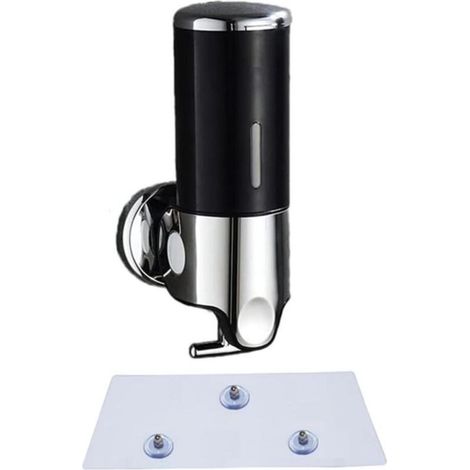 Distributeur de savon mural 500 ml en ABS et acier inoxydable – design épuré pour salle de bain et cuisine (1/5)