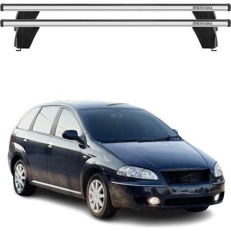 OMAC Dachträger Querträger Alu für Fiat Croma 2005-2010 – Abschließbar – T-Nut – City-Crash-getestet – Max. 75 kg Silber (1/5)
