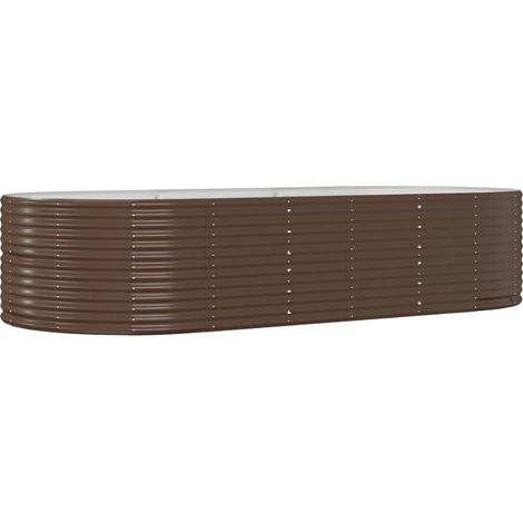 Jardinera acero galvanizado marrón 291x140x68 cm vidaXL