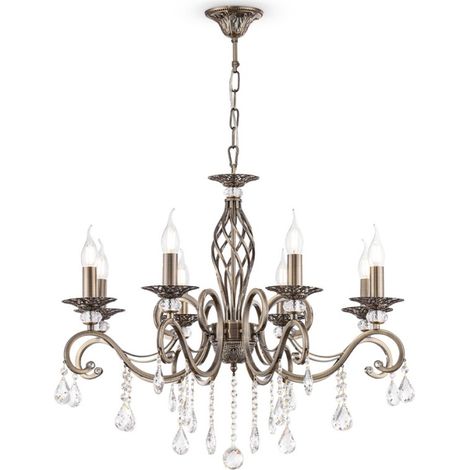 Lampadario Classico Grace Metallo Ottone 8 Luci (1/2)