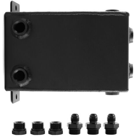 BUNTHAUS Réservoir tampon de carburant 3L pour voiture de course, bidon en aluminium, outils de reconditionnement automobile universels noirs