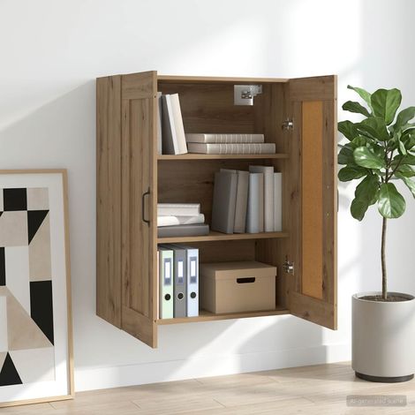 Beyamis Armoire murale en chêne fabriquée à la main 69,5 x 34 x 90 cm (1/5)