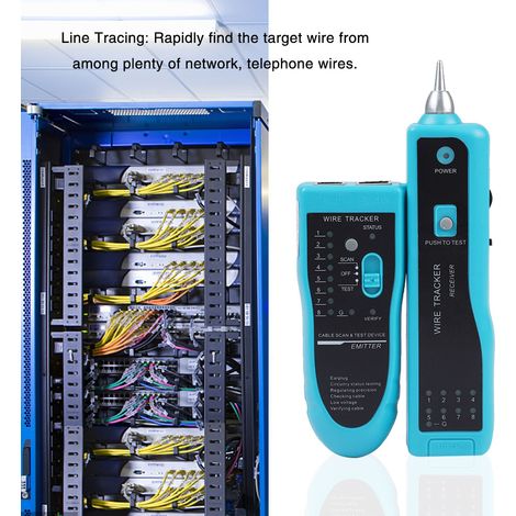 Tragbarer LAN-Netzwerkkabeltester mit Leitungsdetektor und Drahtsucher, Schnellprüfgerät, hellblau, Nr. 2 (1/5)