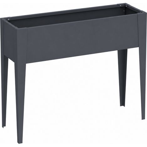 Hochbeet Timo Metall-Hochbeet mit Standfüßen Anthrazit (1/4)