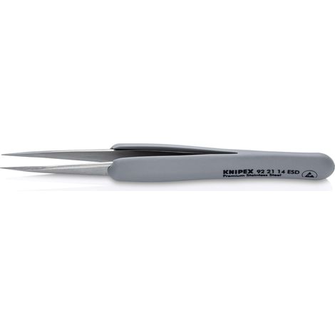 KNIPEX 92 21 14 ESD Präzisionspinzette mit gummiertem Griff ESD gummierter Griff 130 mm (1/5)