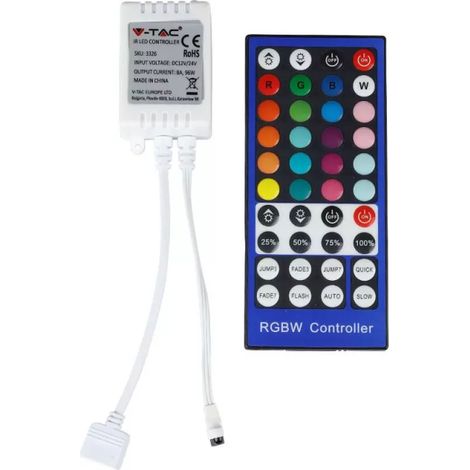 V-TAC Controller striscia LED RGB+W con telecomando 40 tasti Mod. 3326 (1/5)