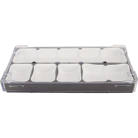 Boîte de rangement portable noire verrouillable pour outils et pièces de réparation de montres, avec base en caoutchouc et intérieur noir. (1/5)
