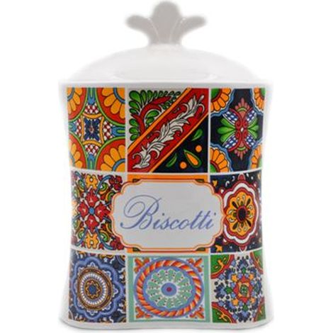 Barattolo Contenitore Biscottiera in Ceramica da Cucina Decoro Sicily (1/3)
