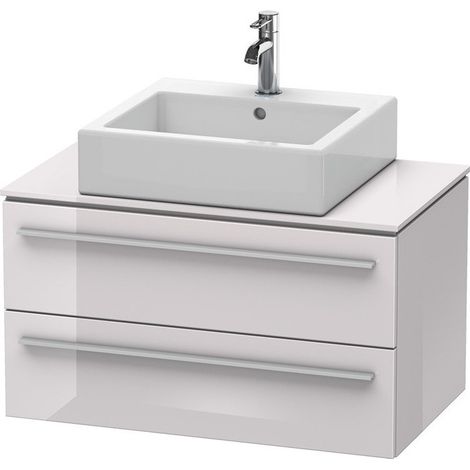 Mueble de baño Duravit X-Large para consola 6511, 2 cajones, 800 mm, Color (frente/cuerpo): Laca blanca lila alto brillo - XL651102727