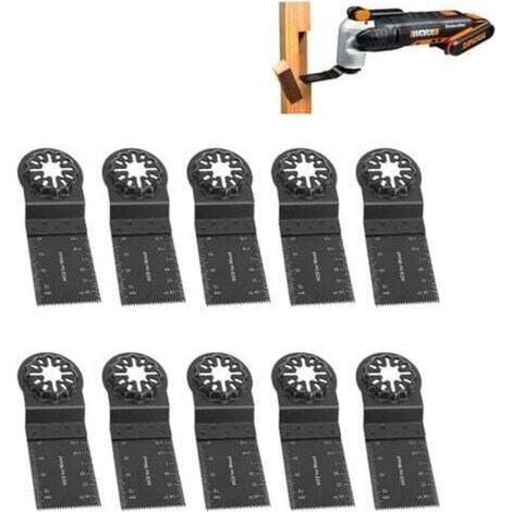 10 pièces lames de scie oscillantes, système Star Lock, compatibles Dremel Bosch Makita Fein, pour bois plastique métal, usage bricolage rénovation