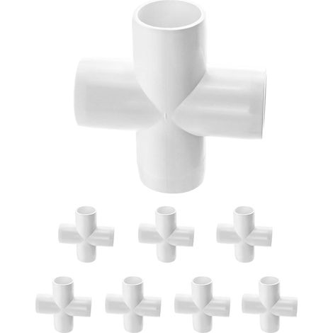 10-pack 20 mm 4-vägs tvärhuvud PVC-kopplingar for kraftig växthuskonstruktion (1/5)