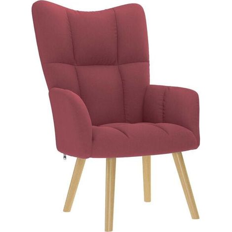 Fauteuil inclinable en tissu bordeaux (1/5)