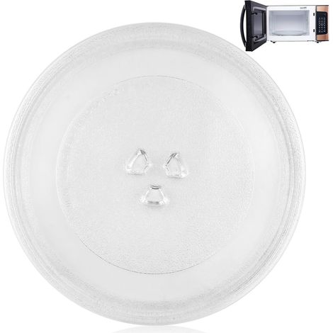 Plateau tournant pour micro-ondes de 24,5 cm, plateau tournant en verre en forme de Y, adapté aux fours à micro-ondes avec supports circulaires (1/5)