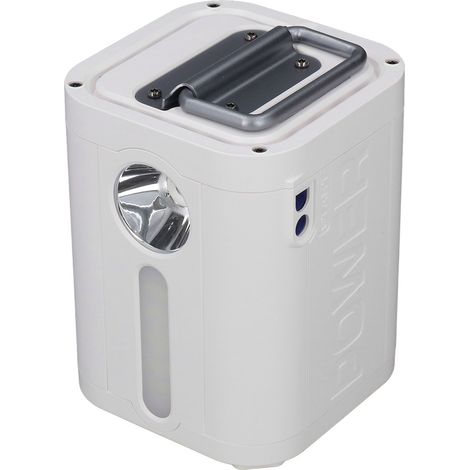 Station d'alimentation portable, générateur solaire 99 Wh, batterie lithium mobile avec prises secteur pour camping-car et camping, prise UE 110-240 V, compatible 220 V 50 Hz, blanc (1/5)