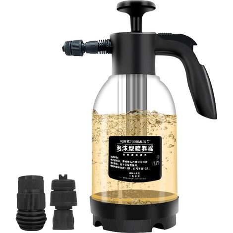 Arrosoir à mousse haute pression pour lavage auto, 2 L, double usage (voiture/maison), avec tête de pulvérisation pour arrosage du jardin. Arrosoir à mousse 2 L (deux buses) 9240A (1/5)