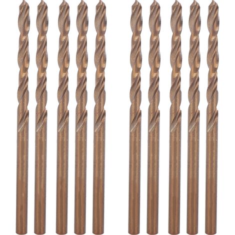Foret hélicoïdal HSS 3,0mm, tige droite, lot de 10, perçage acier rapide, forets à métaux, outil de bricolage précis, embouts de perçage robustes (1/5)